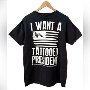 Steadfast Brand Tattooed President Graphic Tee Men’s Medium Black